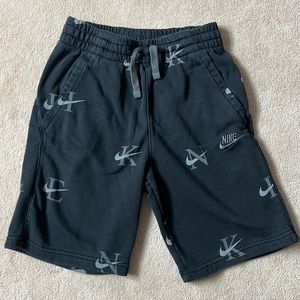 Boys Black Nike Sportswear Club Allover Print Shorts